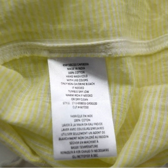 New $178 Joie Womens Small Marijan Cotton Yellow Above Knee Shift Dress - Picture 11 of 14